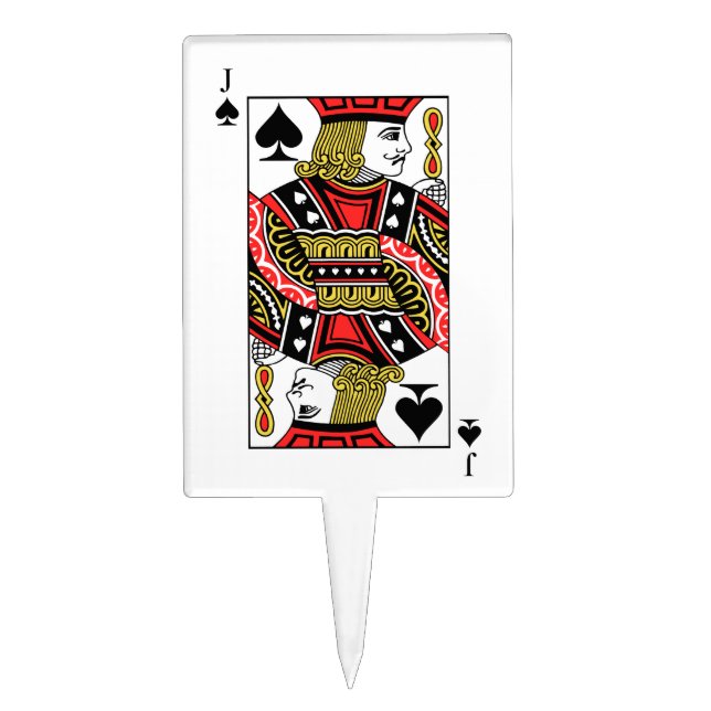 Jack of Spades Cake Topper (Front)