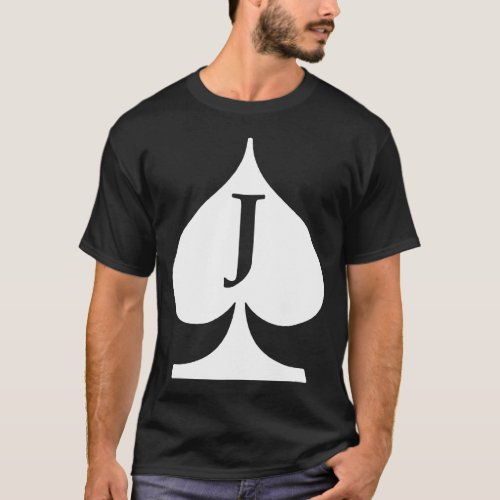Jack Of Spades Deck Of Cards Poker Symbol Poker T_Shirt