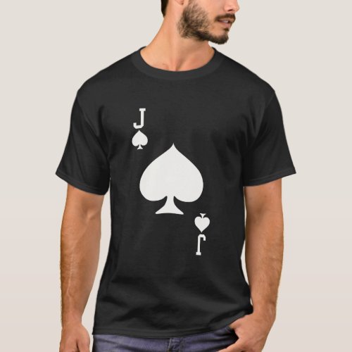 Jack Of Spades Playing Card Halloween Costume Dark T_Shirt