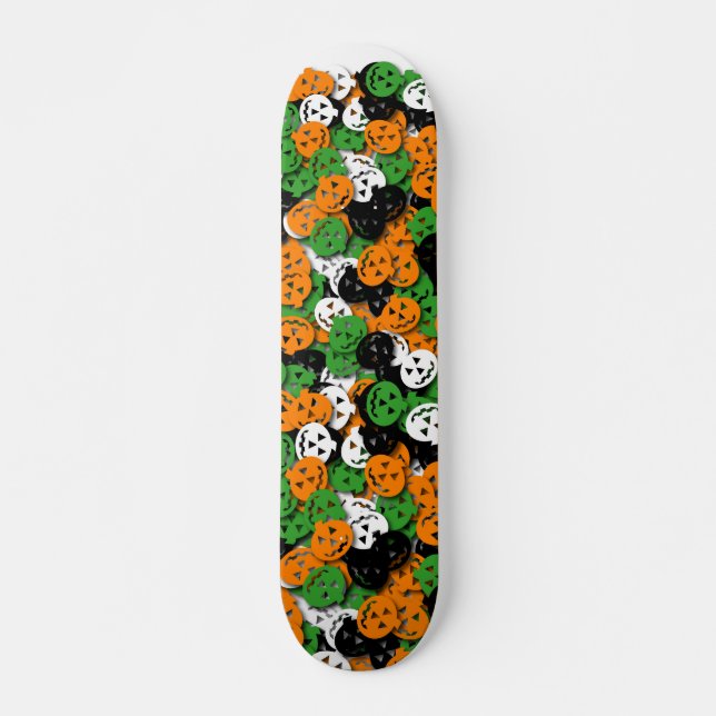 Jack O'Lantern Confetti Skateboard Deck (Front)