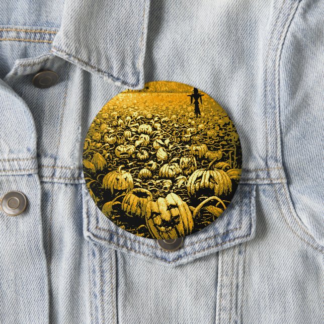 Jack O'Lantern Graveyard Button (In Situ)