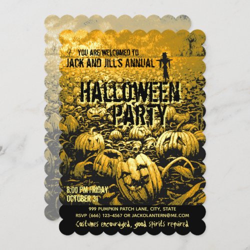 Jack OLantern Graveyard Invitation