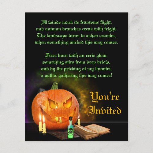 Jack OLantern Halloween Party Invitation Flyer