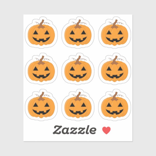 Jack O'Lantern Halloween Pumpkin Bujo Planner Sticker (Sheet)