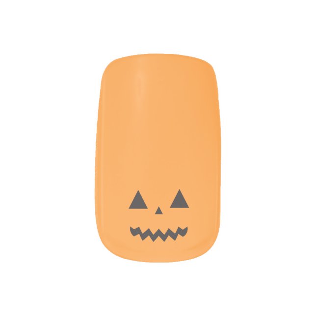 Jack O'Lantern Nail Wrap Sticker (Right Thumb)
