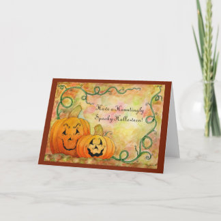 Jack O'Lantern Pair Card-Customize Card
