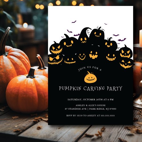 Jack OLantern Pumpkin Carving Invitation