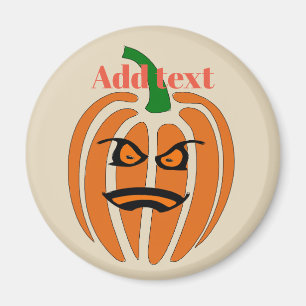Jack O'Lantern, Pumpkin Face Magnet