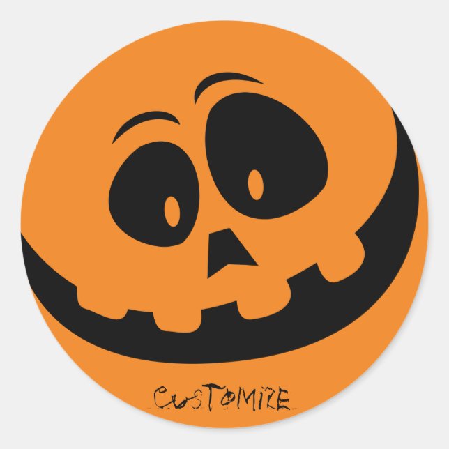 Jack O'lantern Smile Thunder_Cove Classic Round Sticker (Front)
