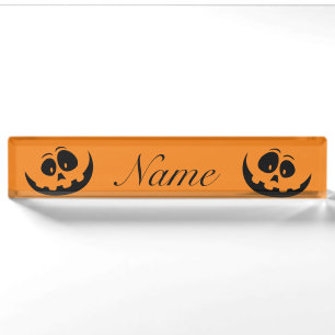 Jack O'lantern Smile Thunder_Cove Desk Name Plate