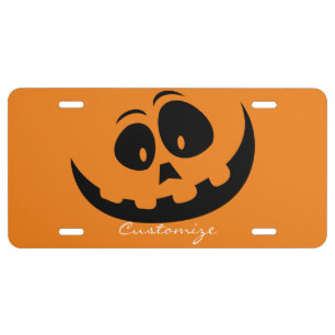 Jack O'lantern Smile Thunder_Cove License Plate