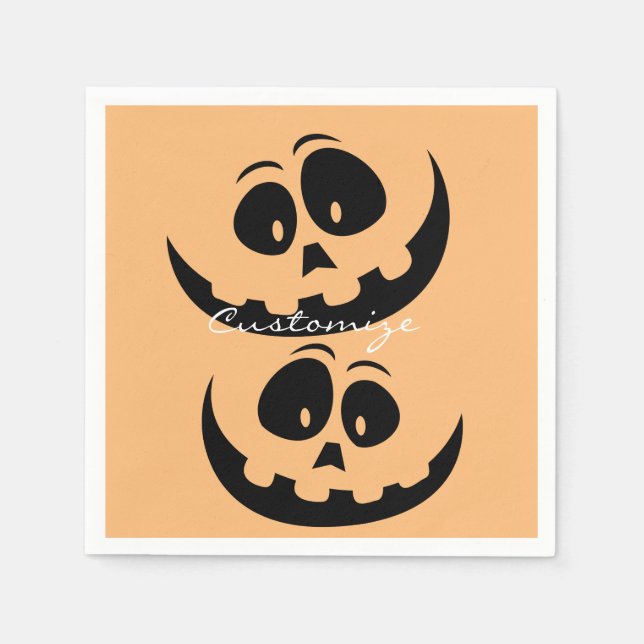 Jack O'lantern Smile Thunder_Cove Napkins (Front)