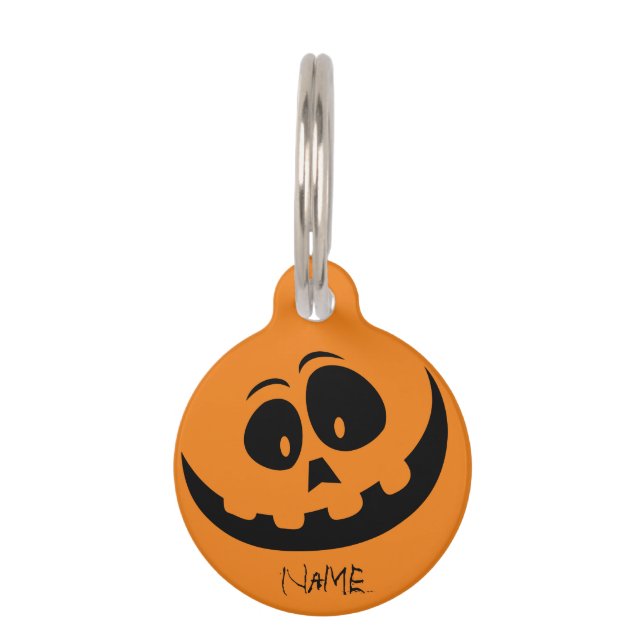 Jack O'lantern Smile Thunder_Cove Pet ID Tag (Front)