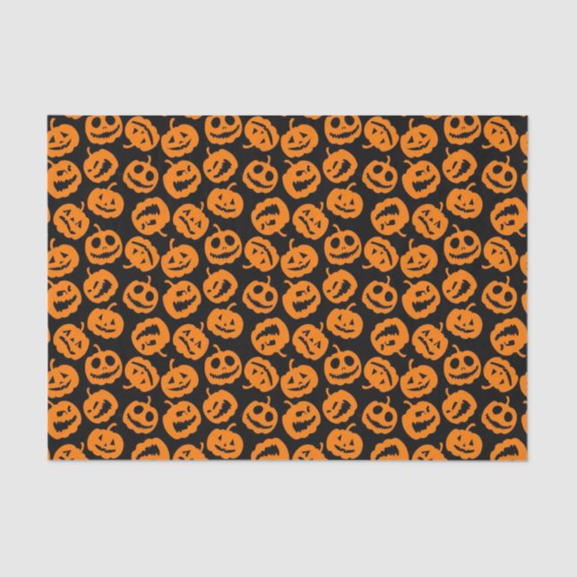 Jack O'Lantern | Trick Treat Halloween Pumpkin Tissue Paper (Front)