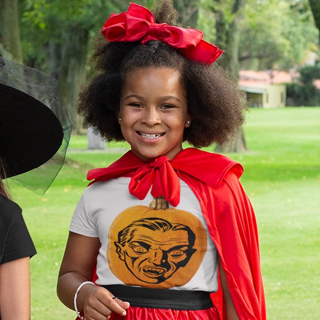 Jack O'Lantern Vampire Face Halloween Girls T-Shirt (Jack O'Lantern Vampire Face Halloween Girls T-Shirt)