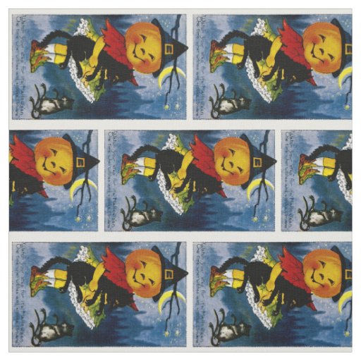 Jack o'Lantern Witch Fabric