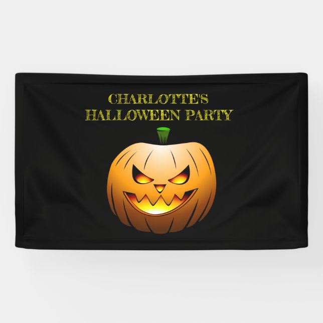 Jack O'lanterns Halloween Night Banner (Horizontal)