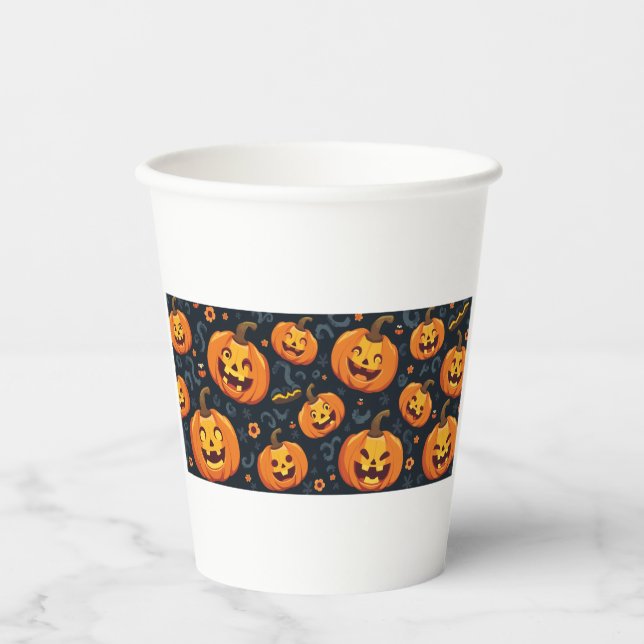 jack o'lantern's kiss paper cups (Front)
