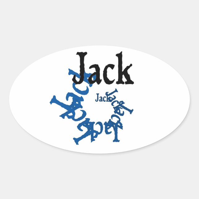 Jack Oval Sticker (Front)