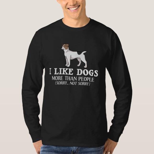 Jack Parson Russell Terrier Dog Puppies Owner T-Shirt (Front)