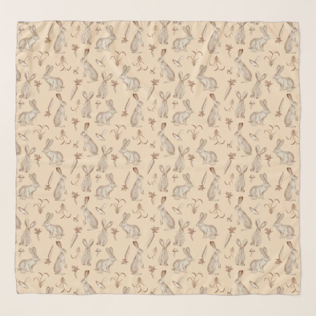 Jack Rabbit and Friends Chiffon Scarf (Front)