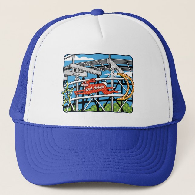Jack Rabbit Roller Coaster Trucker Hat (Front)