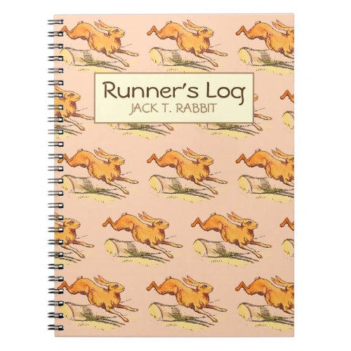 Jack Rabbit Runners Log Personalized Running Notebook