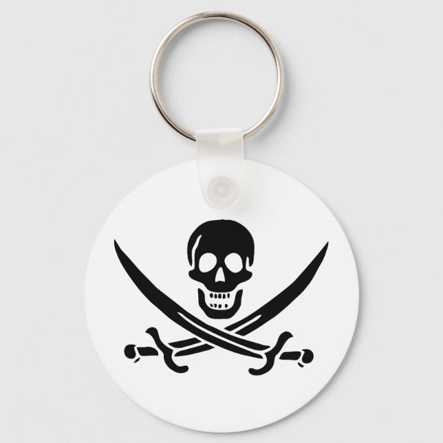 Jack Rackham black skull keychain (Front)