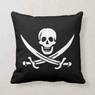 Jack Rackham Calico Jack Throw Pillow