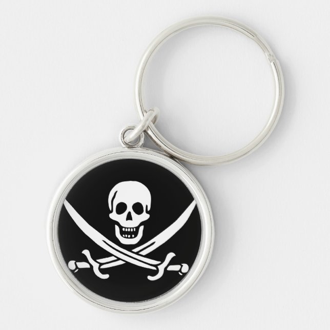 Jack Rackham; Jolly Roger Flag; Pirate Keychain (Front)