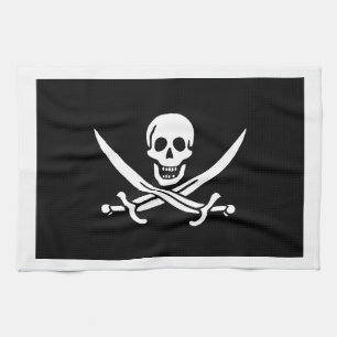 Jack Rackham; Jolly Roger Flag; Pirate Kitchen Towel