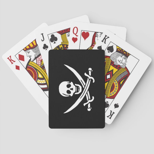 Jack Rackham; Jolly Roger Flag; Pirate Poker Cards (Back)