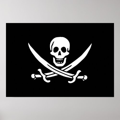 Jack Rackham Jolly Roger Flag Pirate Poster