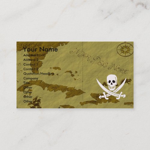 Jack Rackham Map #12 Business Card Templates