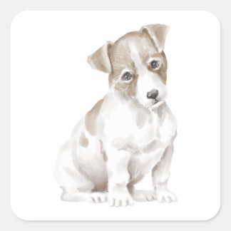 Jack Russel 3 Square Sticker