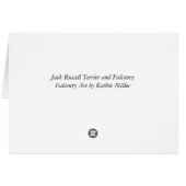 Jack Russel and Falconry Cards (Back Horizontal)