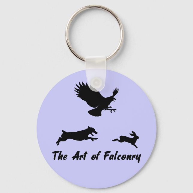 Jack Russel and Falconry Keychain (Front)
