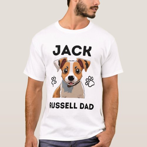 jack russel lover quote jack russell dad T_Shirt
