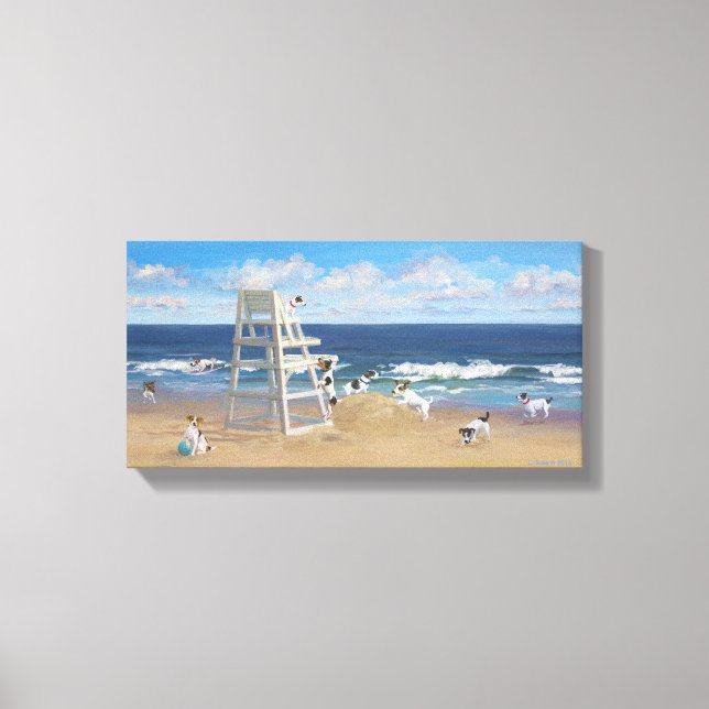 Jack Russel Tails #1 Canvas Print (Front)