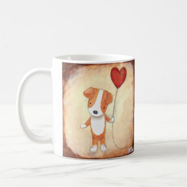 Jack Russel Terrier Cute Dog Puppy Love Pet Lover Coffee Mug (Left)