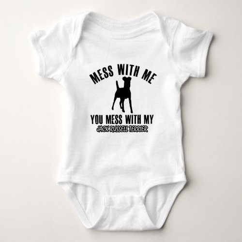 Jack russel terrier design baby bodysuit