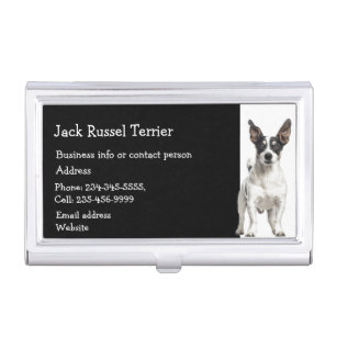 Jack Russel Terrier Dog Breeder Pet Sitter  Business Card Case