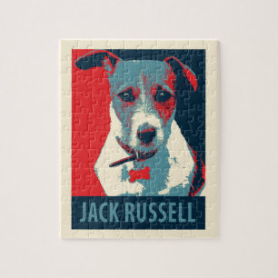 Jack Russel Terrier Political Hope Parody Jigsaw Puzzle