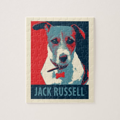 Jack Russel Terrier Political Hope Parody Jigsaw Puzzle