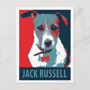 Jack Russel Terrier Political Hope Parody Postcard
