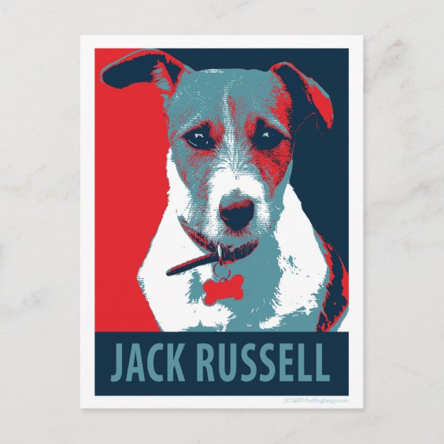 Jack Russel Terrier Political Hope Parody Postcard (Front)