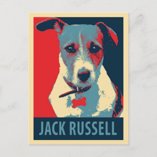 Jack Russel Terrier Political Hope Parody Postcard