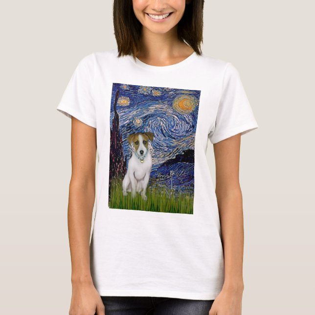 Jack Russell 10 - Starry Night T-Shirt (Front)