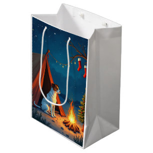 Jack Russell Christmas Camping Night Painting Medium Gift Bag