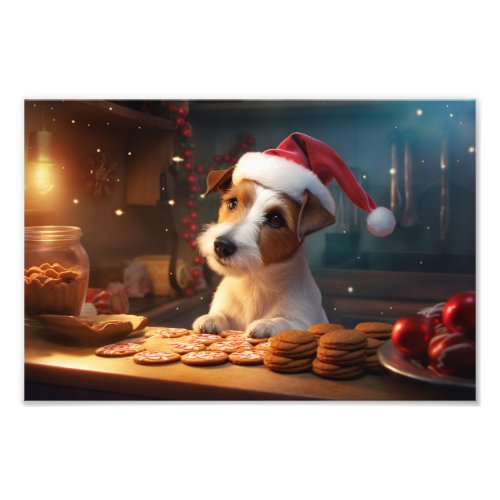 Jack Russell Christmas Cookies Festive Holiday Photo Print